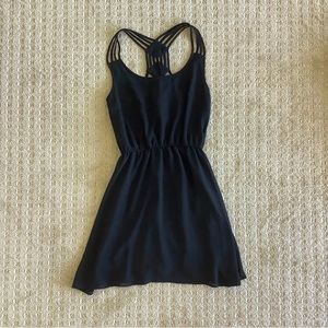Black cocktail dress, size small. Unknown brand.